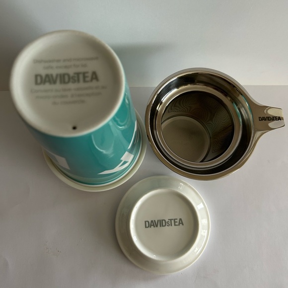 David's Tea Ceramic To-Go Mug with Silicone Lid - Picture 3 of 8